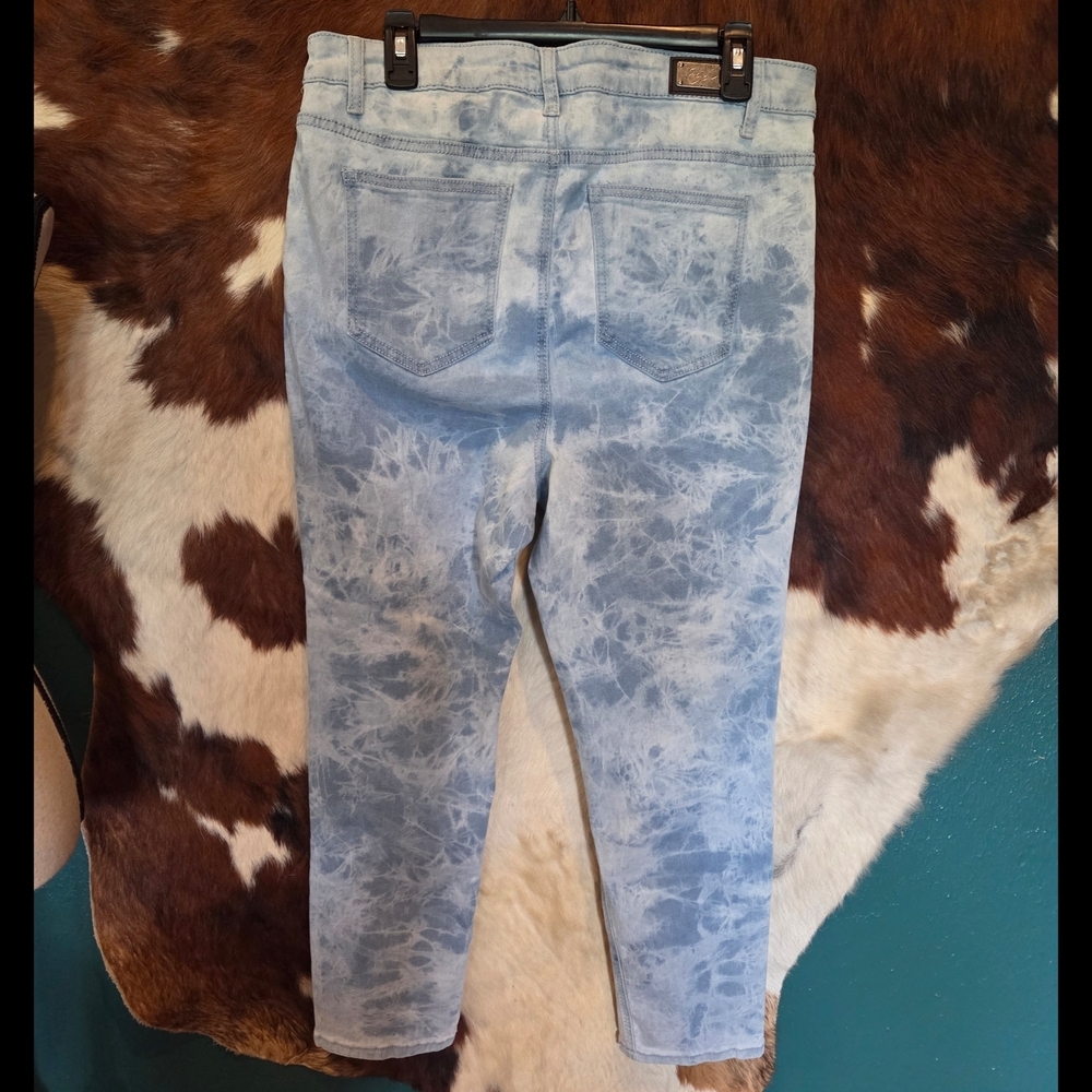 Earl Jeans Blue Skinny Jeans with Unique Acid Wash - Picture 4 of 7